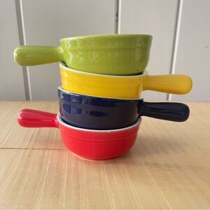 JUST IN Set of 4 Mini Dipping Bowls Pier 1 Colorful Stoneware